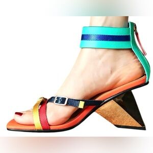 MUYISEXI Gold Heels Strappy Sandals